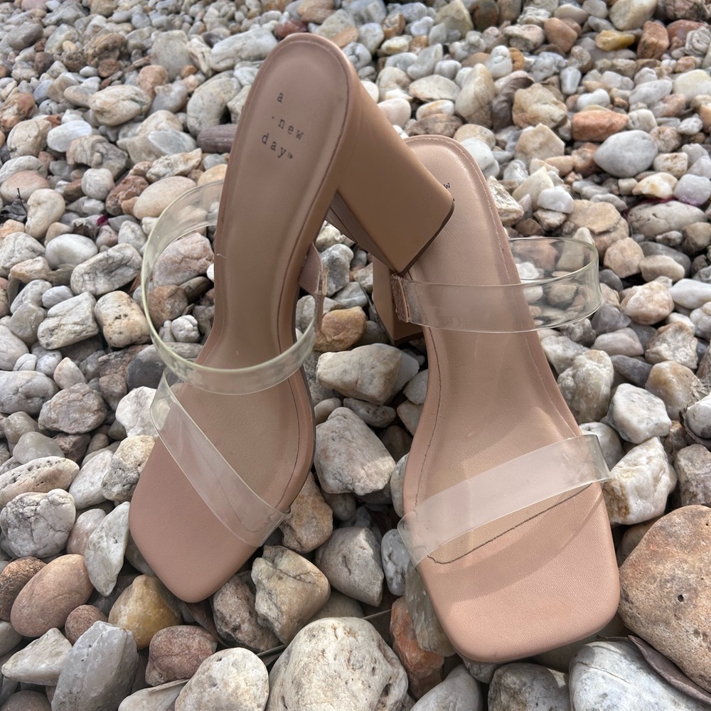 Women's Deanna Mule Heels Clear sandals- A New
Day T™ 8.5 - Picture 5 of 9